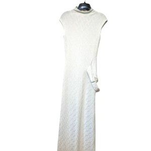 White Maxi Dress with Detachable Sleeves for Wedding, Prom, NWOT